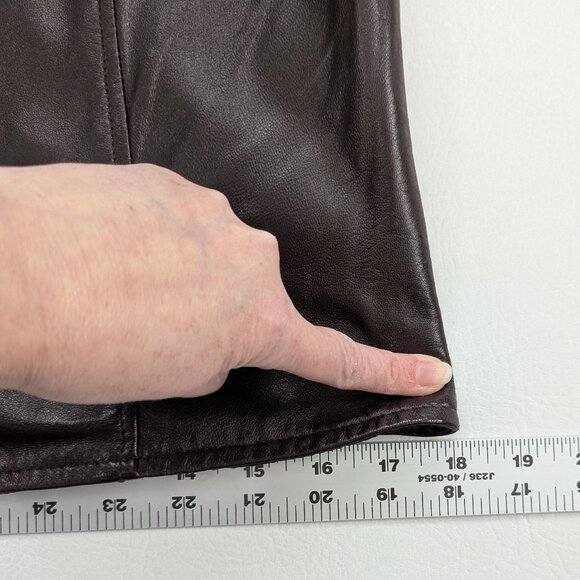 Ann Taylor Women's Brown Leather Vest Size Small USA Made - Picture 10 of 11